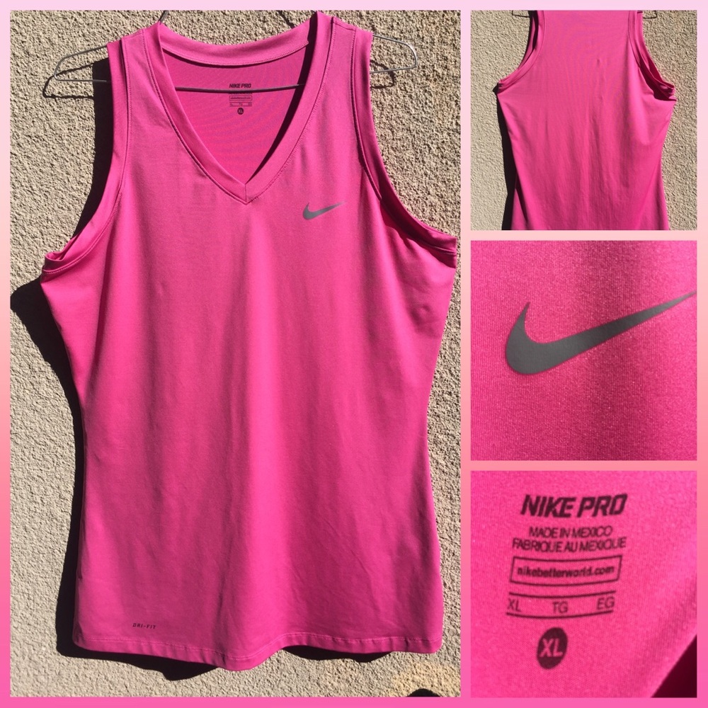 Nike Pink Stretchy Workout Tank Top Size XL